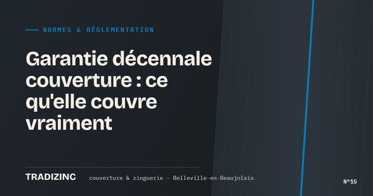 Garantie décennale couverture : ce qu'elle couvre vraiment — Tradizinc, couvreur zingueur à Belleville-en-Beaujolais